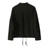 Chaqueta de solapa texturizada de triacetato, chaqueta de béisbol de alta gama, nueva ropa elegante para mujer, top corto de otoño 2026