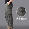 Pantalones de Trabajo de Algodón Puro Transfronterizos 2026 para Hombre, Corte Holgado, Talla Grande, Pantalones Casuales, Marca de Moda, Pantalones Largos Multibolsillos, Pantalones de Trabajo