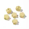 Cor de macaron tinta acrílica para assar coração estrela de cinco pontas furo grande contas soltas Pulseira DIY feita à mão acessórios de joias para miçangas