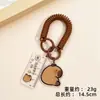 Capivara Criativa Corda Elástica de Mola Acrílica Pingente de Bolsa Fofo Chaveiro Anel Elástico de Pulso Anti-Perda Régua de 5cm