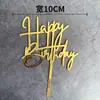 Novo criativo decoração do bolo de aniversário preto amor acrílico bolo cartão festa cozimento decoração suprimentos