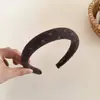 Diadema de lana floral estilo coreano retro para otoño e invierno, suave y elegante, diadema de copa alta para ir al trabajo y salir, accesorio para el cabello elegante
