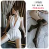 Temptación de Noche Larga Lencería Deseo Puro Camisón Uniforme Malla Seductivo Transparente Vestido de Antro Coqueteo para Mujeres 1137