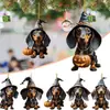 Colgante para Coche de Perro Salchicha Dálmata Calabaza 2D Transfronterizo Colgante para Espejo Retrovisor Colgante Acrílico