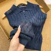 ¡Recomendación de producto original! Estilo Old Money y papel vintage con cuello polo de punto trenzado sin mangas para mujer con dobladillo enrollado