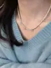 Collar de perlas Swarovski clásico y elegante, cadena de clavícula con borla de lujo ligero para mujer, cadena de clavícula de nebulosa de burbujas