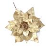 Quanmei Rojo Oro Rosa plata decoración de árbol de Navidad Borde Dorado flor artificial accesorios de guirnalda navideña flor falsa navideña