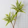 Planta Verde Artificial Decoración de Lirio de 2 Cabezas Bambú Bambú Rico Madera de Brasil Planta Falsa Tropical Bambú Hojas de Bambú de Plástico