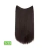 Peruca, Linha de Pesca de Fibra Química, Peruca Cortina de Cabelo, Cabelo Longo Liso, Extensões de Cabelo Sem Costura, Produtos para Linha do Cabelo de Seda de Alta Temperatura