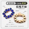 Nuevo Estilo Cristal de Color Gota de Agua Hebilla Cuadrada, Hebilla Elegante para Zapatos, Accesorio Decorativo Desmontable para Zapatos