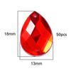 Taladro acrílico plano de doble agujero con superficie de malla en forma de gota, accesorios de ropa de bricolaje, taladro cosido a mano, material de taladro de garra