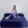 Refrigeración de alta gama 2026 modelo nuevo de verano planeta de sueño profundo sábana bajera azul de sueño profundo, mismo estilo que la colcha de cama de hotel Atour, antideslizante