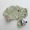 Outono Novo estilo coreano roupas infantis urso lazer terno esportivo meninos e meninas Calças de camisola infantil conjunto de duas peças