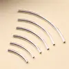 Prata Esterlina S925 Materiais para Acessórios DIY Tubo Curvo Liso Prata Pulseira Feita à Mão Pulseira de Contas Budistas Joias de Prata Pequenos Enfeites