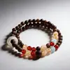 Pulsera de Sándalo Oro-Plata, Cristal Amarillo Natural Torre, Ágata, Calcedonia, Pulsera de Doble Capa, Joyería Apilada de Doble Círculo Mayoreo
