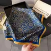 Lenço Quadrado 70cm em Seda Sintética com Estampa Paisley Retrô Lenço de Seda Cetim com Estampa de Zebra Castelo Acessório para Terno Camisa Lenço