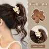 Pinza Grande de Calabaza para el Cabello para Mujeres, Herramienta Anti-Colapso para Cola de Caballo Alta, Fijador de Moño en la Parte Posterior de la Cabeza, Accesorio de Cabello de Princesa, Pasador