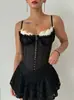 Sutiã Sexy Patchwork de Renda Vermelha com Aro, Camisola com Toque de Luxo, Top Tubo para Usar por Baixo, Top para Menina Spicy
