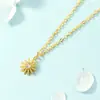 Collar de Sol y Luna Inspirado en el Diseño para Mujer, Cadena Corta para Clavícula, Estilo Simple y Fresco, Versión Coreana Única, Cadena de Cuello de Moda de Celebridad de Internet