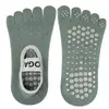Calcetines de Yoga de Cinco Dedos Más Vendidos, Suaves, Altamente Elásticos, Amigables con la Piel, Absorbentes del Sudor, Suela con Partículas 3D, Antideslizantes, Aliviadores de Presión, Banda Ancha, Talón Abierto, Diseño de Dedos Separados
