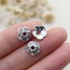 Jarrón de flores de aleación de plata vintage Xizang al por mayor sombrero de flores con cuentas DIY accesorios de joyería hechos a mano al por mayor 300 piezas/bolsa
