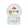 Bola de Cristal Luminosa Feita Sob Medida Novo Produto Transfronteiriço Enfeites de Natal Mesa Boneco de Neve Artesanato em Resina Produtos Domésticos Transfronteiriços