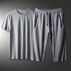 Verano Secado Rápido Ropa Deportiva para Correr Camiseta de Manga Corta Traje Deportivo Pantalones para Hombre Ropa Casual Talla Grande Seda de Hielo Conjunto de Dos Piezas