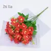 28 Decoração de Casa e Jardim Flores de Seda Engenharia Externa Pequena Margarida Selvagem Flores Artificiais Pequena Margarida Orquídea Saltitante Flores Artificiais de Crisântemo