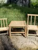 Artesanato de Bambu Brinquedos de Faz de Conta Infantis Mini Cadeira de Bambu Simulação Cozinha Real Brincadeira Casa de Boneca Cadeira Trançada de Bambu