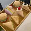 Muñeco Colgante Peluche Dibujos Animados Forma Comida Simulación Pastel Hamburguesa Sándwich Broche Mochila Escolar Decoración Regalo