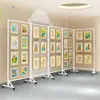 Suporte de Exposição Dobrável de Malha Suporte de Exposição de Desenhos de Jardim de Infância Estúdio de Exposição de Arte Suporte Móvel para Exposição de Arte ao Ar Livre Ferro Forjado