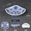 Melamina azul e branco tigela pequena comercial catering refeitório fast food tigela de arroz tigela de porcelana tigela de sopa copo de plástico colher louça