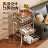 Carrito Estrecho Estante de Almacenamiento, Estante de Cesta de Cocina Multicapa de Pie para Snacks y Frutas y Verduras, Estante de Almacenamiento Móvil Estilo Vintage