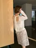 Cárdigan de punto Nind Tencel sin espalda con protección solar para mujer Diseño de primavera 2026 Delgado de manga larga Top T6261