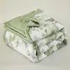 Venta al por mayor OEM de mantas pequeñas de algodón lavado estilo fresco, con estampados de dibujos animados infantiles, adecuadas para usar como mantas para aire acondicionado en dormitorios de estudiantes durante las siestas de verano