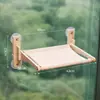 Hamaca para Gatos Ventana Ventosa Colgante Cuatro Estaciones Madera Maciza Plegable Cama para Gatos Nido para Gatos Artefacto para Tomar el Sol de Gatos