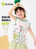 [100% Algodón] Chaleco Infantil Dudu Algodón Puro Verano Tops para Niños Dibujos Animados Niñas Ropa Nueva de Verano 2026