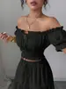 Falda estilo pastel Moda Transfronteriza Adelgazante Conjunto de Verano para Mujer, Atuendo Casual Coreano Elegante de Gama Alta