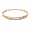 Pulsera con cierre de circonita chapada en oro real de 18 quilates estilo francés, sensación de nicho de alta gama, diseño simple y versátil
