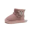 Botas de neve masculinas espessadas e quentes 2026 novo estilo inverno crianças sapatos de algodão tipo pão botas curtas antiderrapantes para meninos com forro de pelúcia