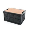 Caja de Almacenamiento Plegable para el Hogar, Apilable, con Tapa Superior de Madera, para Ropa y Juguetes, Caja de Almacenamiento para Sala de Estar y Dormitorio