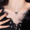 Collar de perlas con lazo Xiaoxiang para mujer otoño e invierno lujo ligero alta calidad nicho temperamento accesorios cadena para suéter de celebridad de Internet de Corea del Sur