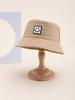 Sombrero de Pescador Infantil de Primavera y Verano de Doble Cara con Patrón de Carita Sonriente, Sombrero para el Sol Simple con Protección Solar, Sombrero de Pescador Plegable Casual y Versátil