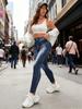 Nuevos Pantalones de Yoga Sin Costuras para Mujer con Cintura en V, Levantamiento de Glúteos, Alta Elasticidad, Adelgazantes, para Correr, Deportes, Moda y Diseño Ajustado