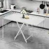 Mesa Larga Plegable Personalizada por el Fabricante Mesa Larga para Puesto Exterior Mesa de Comedor para Apartamento Pequeño del Hogar Mesa de Comedor Simple para Casa de Alquiler