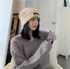Gorro Cálido Cómodo Versátil Agradable a la Piel Unisex Suelto Para Circunferencia de Cabeza Grande Gorro de Punto Otoño Invierno Nuevo Gorro de Lana