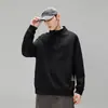Sudadera Casual con Cremallera Media y Cuello Alto con Forro de Polar, Top Deportivo Cálido, Sudadera de Color Sólido de Invierno en Stock para Hombre, Forrada de Polar de 400g