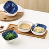 Platito de Cerámica para Sabor Pequeño Japonés Bajo Esmalte Cuadrado Plato de Postre Vajilla de Mesa de Cocina de Restaurante Plato para Salsas Tazón para Condimentos y Snacks