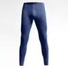 Pantalones térmicos para hombre, pantalones de algodón engrosados y forrados de polar para usar como capa base en otoño e invierno, pantalones ajustados para hombre