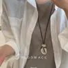 Colar Pingente de Flor Geométrica Estilo Coreano Ins, Simples e Versátil, Corrente de Clavícula de Alta Qualidade, Estilo de Nicho, Acessório da Moda